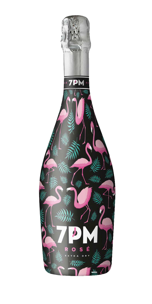 Spumante 7pm Rose Extra Dry - Mousserende Roséwijn Extra Dry - 11% Vol, 0.75LIT
