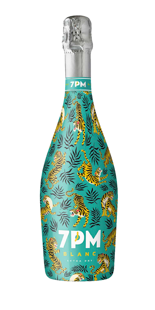 Spumante 7pm Blanc Extra Dry - Mousserende Witte Wijn Extra Dry - 11% Vol, 0.75LIT