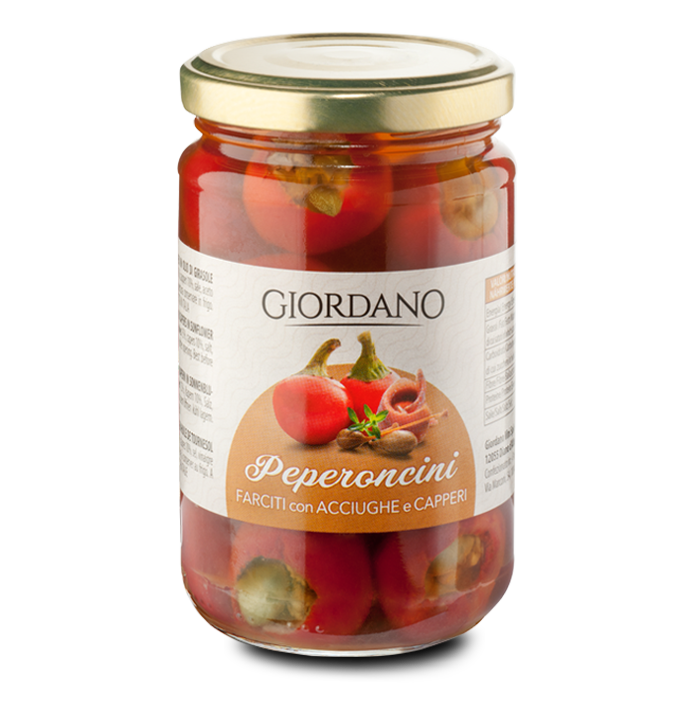 Peperoncini Farciti Con Acciughe E Capperi - 280.00GRA