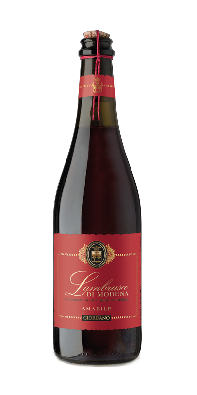 Lambrusco Di Modena Doc - Lichtzoete Rode Parelwijn - 8% Vol, 0.75LIT